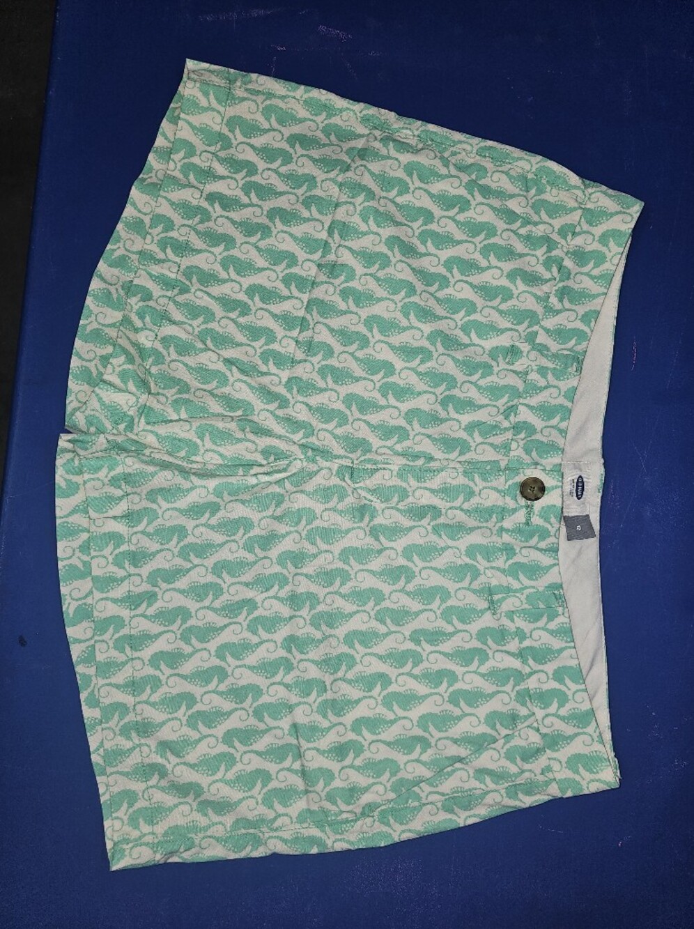 Old Navy Seahorse Print Shorts - Mint & White